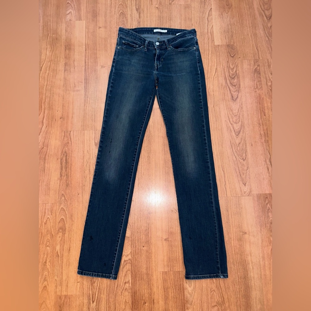 Levi's 712 Women's Jeans Size 27 Skinny Blue Mid-Rise Slim Straight Denim